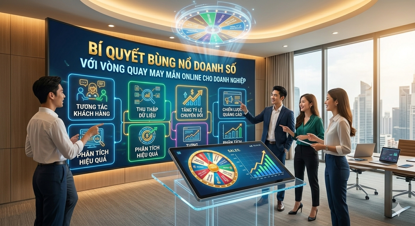 Bí quyết bùng nổ doanh số với vòng quay may mắn online cho doanh nghiệp